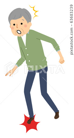 Senior man stumble Senior man stumble 63683239