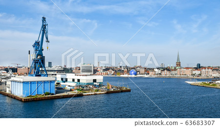 Cityscape of Aarhus in Denmark  63683307