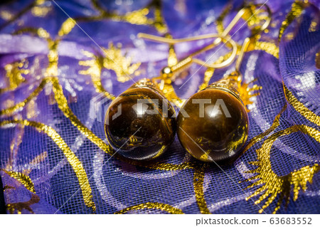 Tiger eye earrings 63683552