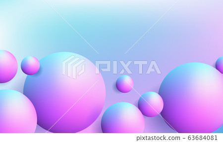 Abstract background with dreamy glossy sphere floating in the air, place for text, 3d illustration Abstract background with dreamy glossy sphere floating in the air, place for text, 3d illustration 63684081