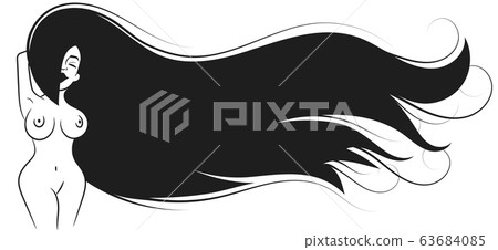 Silhouette of beautiful nude woman vector Silhouette of beautiful nude woman vector 63684085