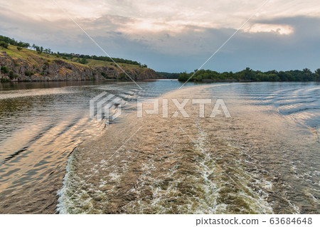 Khortytsia island sunset landscape, Ukraine 63684648