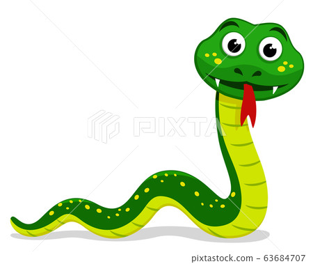 The snake creeps and shows tongue. Viper on a 63684707