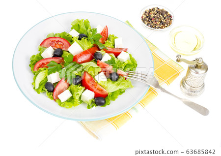 Healthy lifestyle. Vegetable diet salad with Healthy lifestyle. Vegetable diet salad with 63685842