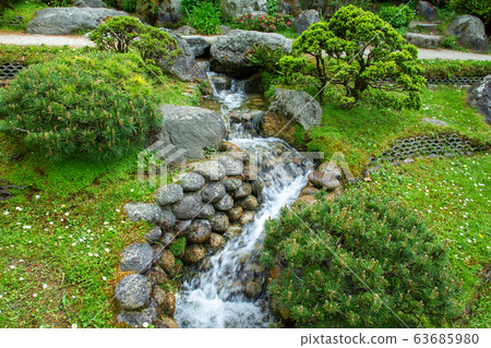 Idyllic Japanese garden at Paris ( Albert-Kahn Idyllic Japanese garden at Paris ( Albert-Kahn 63685980