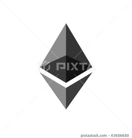 Ethereum coin symbol logo. Ethereum coin symbol logo. 63686680