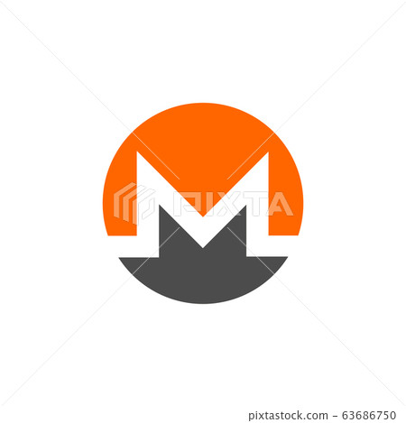 Monero coin symbol logo. 63686750