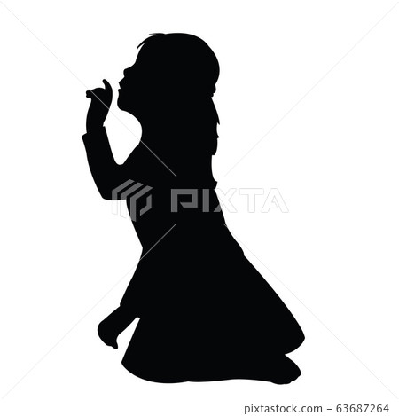 a girl body silhouette vector 63687264