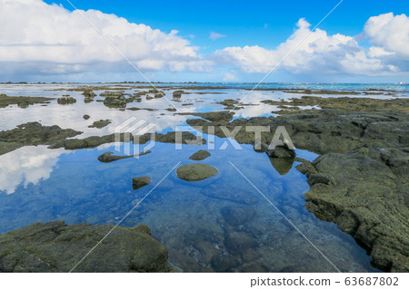 Rocks at Kahaluu Beach Park in Kailua-Kona, Island of Hawaii Rocks at Kahaluu Beach Park in Kailua-Kona, Island of Hawaii 63687802