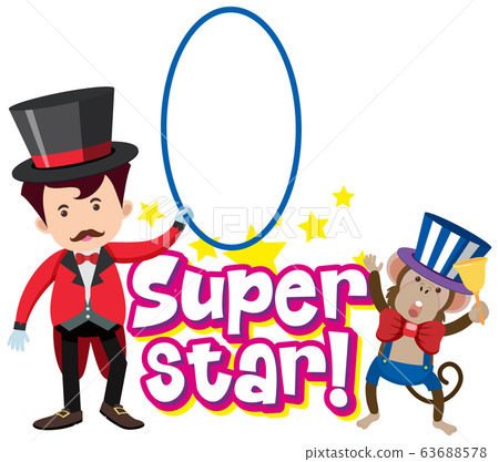 Font design for word superstar with magician and Font design for word superstar with magician and 63688578