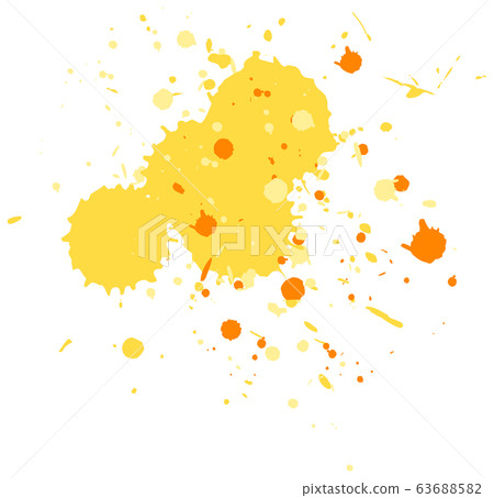 Watercolor splash in yellow on white background Watercolor splash in yellow on white background 63688582