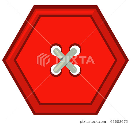 hexagon buttons vector art stock images |... Red hexagon button on white background - Stock Illustration [63688673 ...