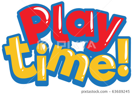 Font design template for word play time on white 63689245