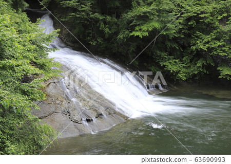 Yoro Gorge“ Awamata Falls”擁有新鮮的綠色植物和豐富的水 Yoro Gorge“ Awamata Falls”擁有新鮮的綠色植物和豐富的水 63690993