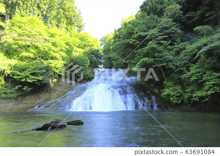 Yoro Gorge "Awamata Falls" with fresh greenery and abundant water Yoro Gorge "Awamata Falls" with fresh greenery and abundant water 63691084