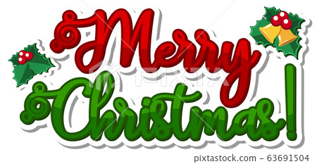 Font design template for merry christmas with Font design template for merry christmas with 63691504