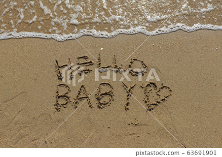 Sandy beach message Sandy beach message 63691901
