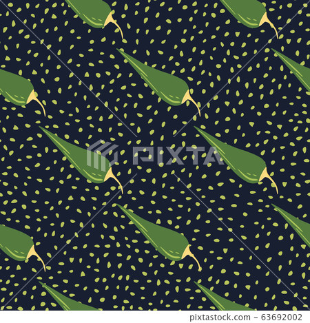 Chilli seamless pattern on dots background. Chile Chilli seamless pattern on dots background. Chile 63692002