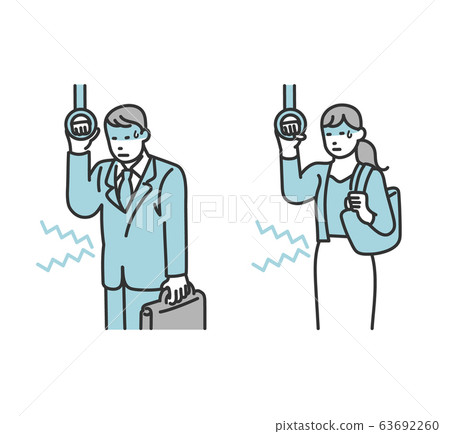 通勤時患有胃痛的商務人士 63692260