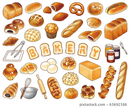 Bakery vector illustration set 63692386