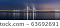 Incheon bridge night view panorama 63692691