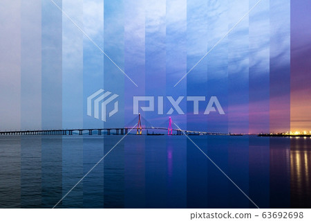Incheon Bridge Sunset Time Lapse 63692698