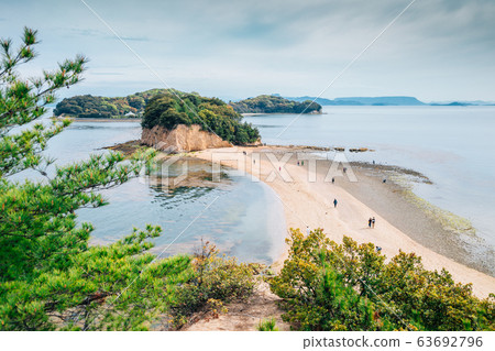 Shodoshima Angel road sea landscape in Shikoku, Japan 63692796