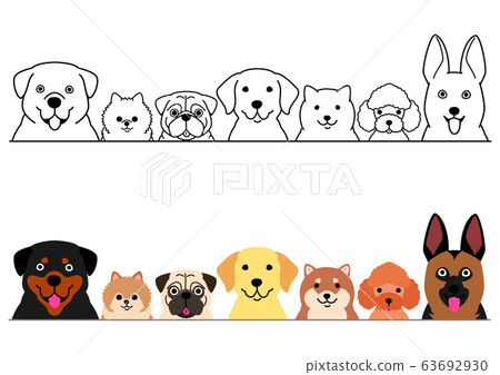 Dogs border set - Stock Illustration [63692930] - PIXTA