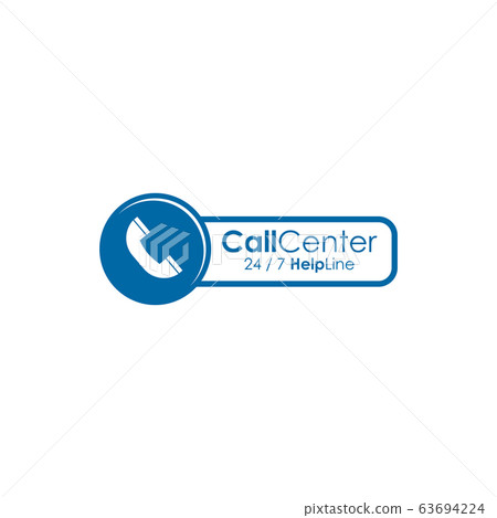 Customer care call center icon logo design 63694224