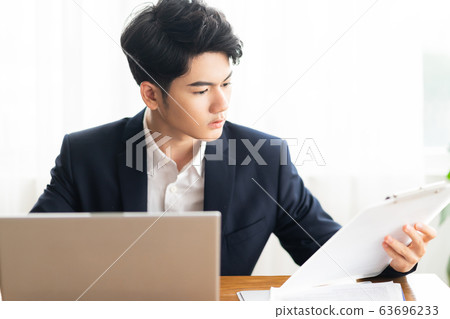 Business man, working, office Business man, working, office 63696233