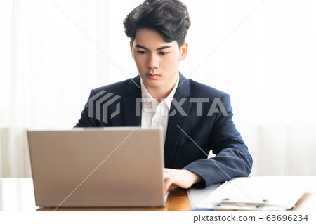 Business man, working, office Business man, working, office 63696234