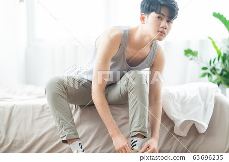 Man beauty, man at home Man beauty, man at home 63696235