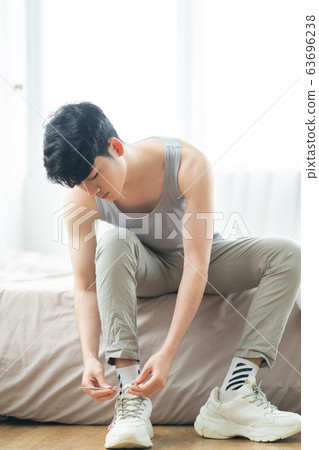 Man beauty, man at home 63696238