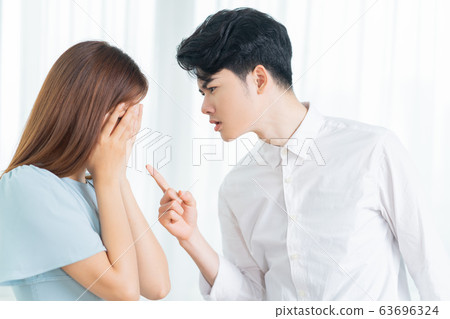 Couple. broke up, fight, domestic violence 63696324