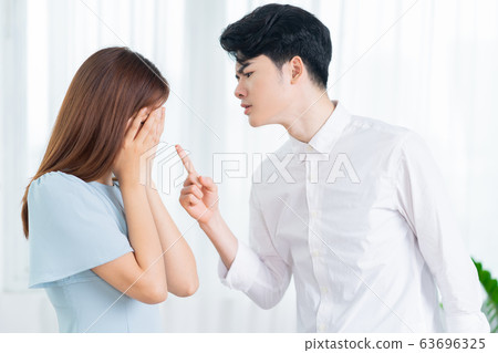 Couple. broke up, fight, domestic violence 63696325