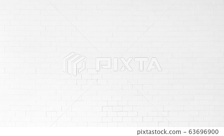 White painted old aged brick tile wall texture background 63696900