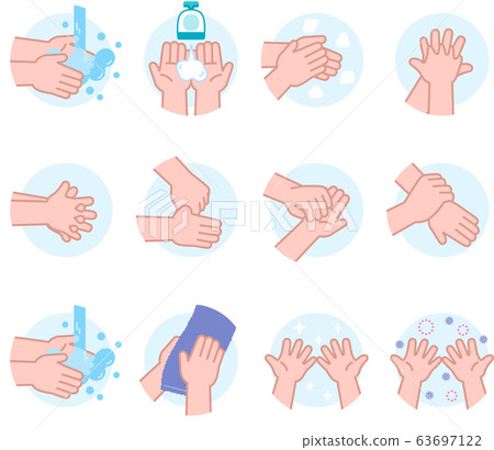 How to wash your hands Set Maru - Stock Illustration [63697122] - PIXTA