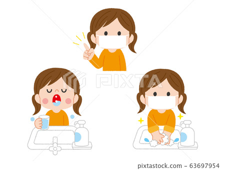 女孩洗手 63697954