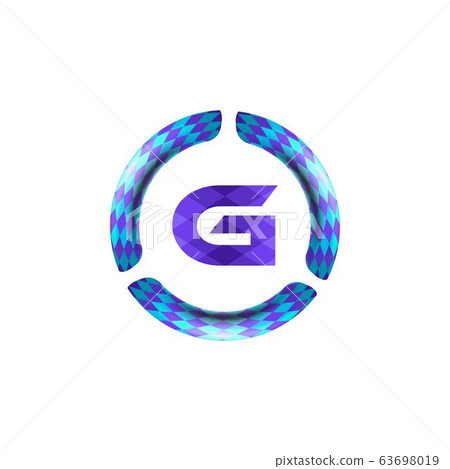 Initial Letter G Round Circle Logo Ideas Stock Illustration