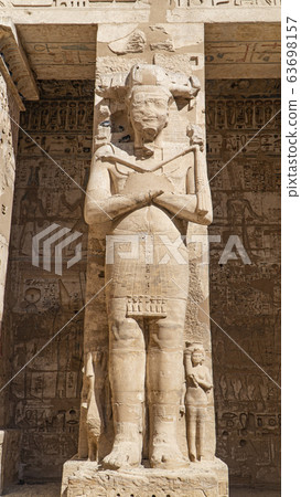 Temple of Medinet Habu. Egypt, Luxor. The Mortuary Temple of Medinet Habu. Egypt, Luxor. The Mortuary 63698157