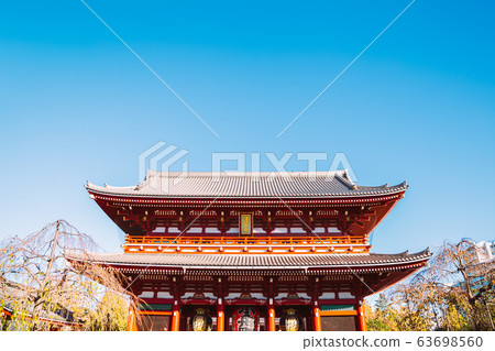 Asakusa Sensoji temple Hozomon gate in Tokyo, Japan 63698560