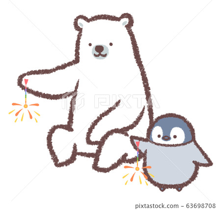 Sparkler polar bear size and penguin chick 63698708