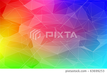 Background material, polygon-like rainbow gradient - Stock Illustration ...