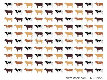 Cow background illustration pattern white background Cow background illustration pattern white background 63699559
