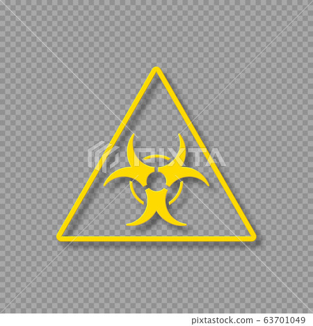 Vector biohazard warning symbol. 63701049