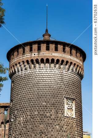 Castello Sforzesco Torrione di Santo Spirito - Sforza Castle in Milan Italy 63702638