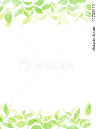Watercolor style green frame vertical 63702639