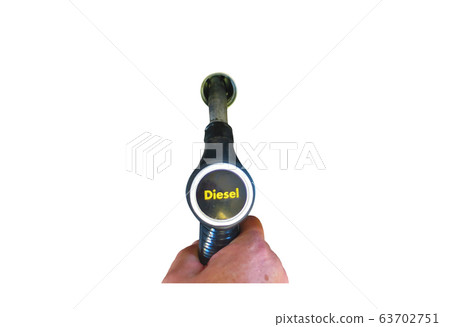 hand with diesel pump for refueling hand with diesel pump for refueling 63702751
