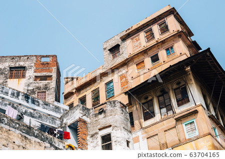 Old buildings in Varanasi, India 63704165