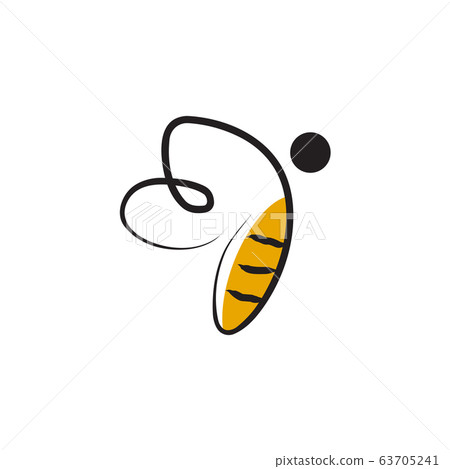 Bee icon logo design inspiration Bee icon logo design inspiration 63705241